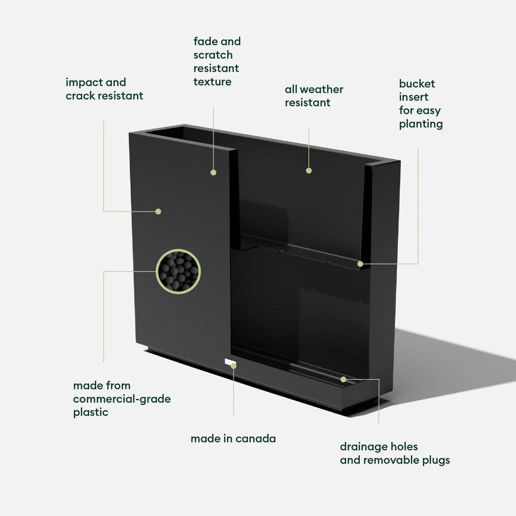 Black Plastic Planter U32901