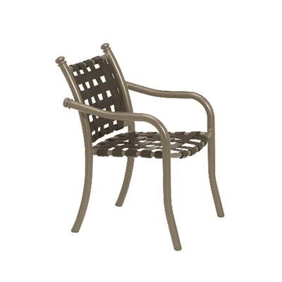 Stacking Patio Dining Chair, Mocha Vinyl E682482