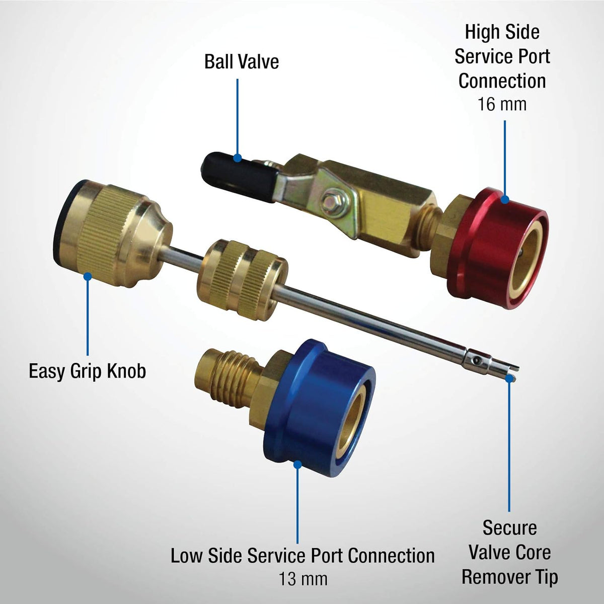 R134A Valve Core Remover Installer, yellow gold, 6.8 inch, Pack of 2 T766456
