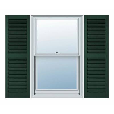 Midnight Green Vinyl Open Louver Shutters W43782