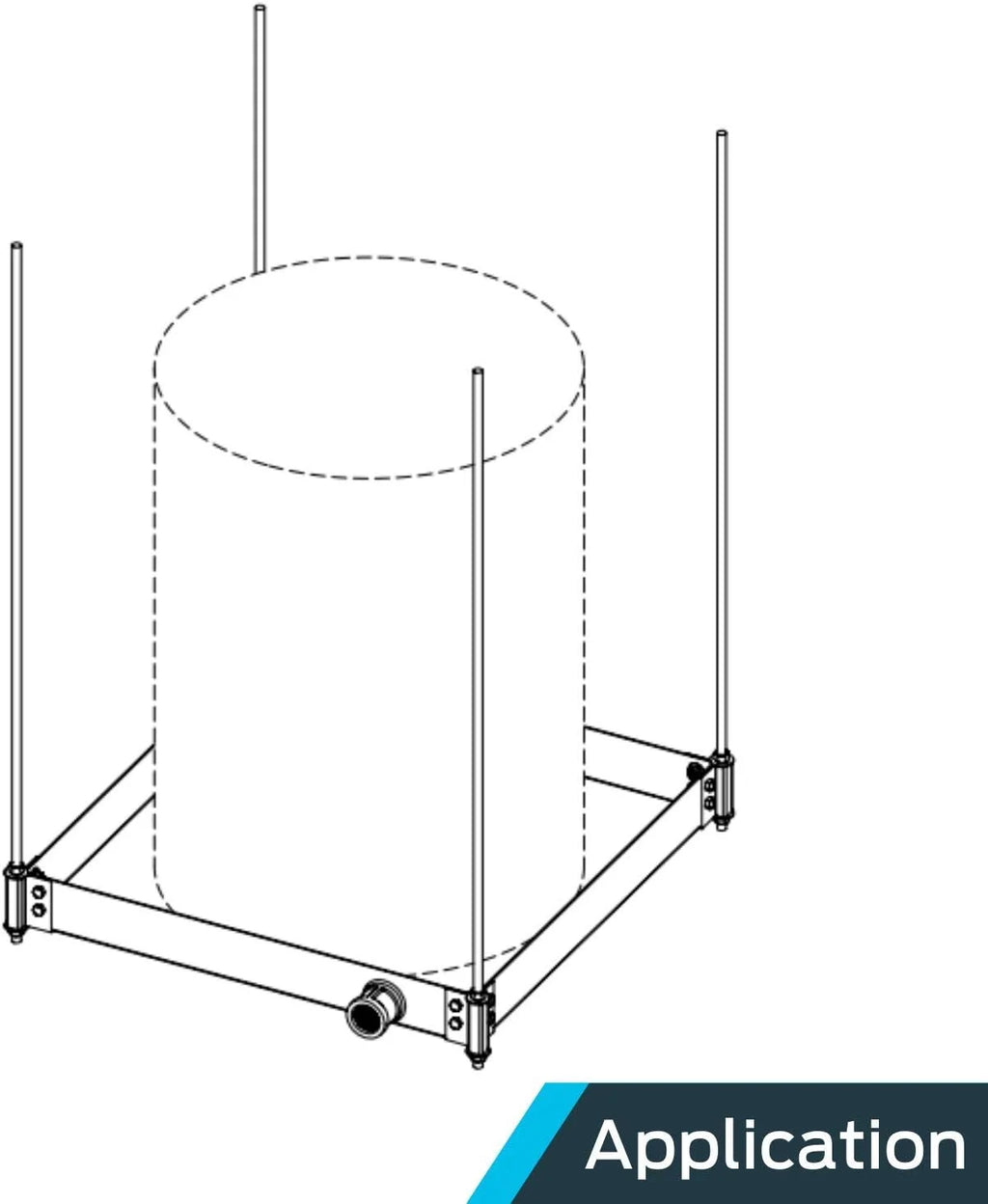 Ceiling Mounted Water Heater Platform with Steel Drain, Up To 20 Gallons L569