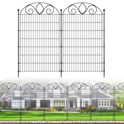 48" H x 21' L Rustproof Metal Garden Fence Panel S327