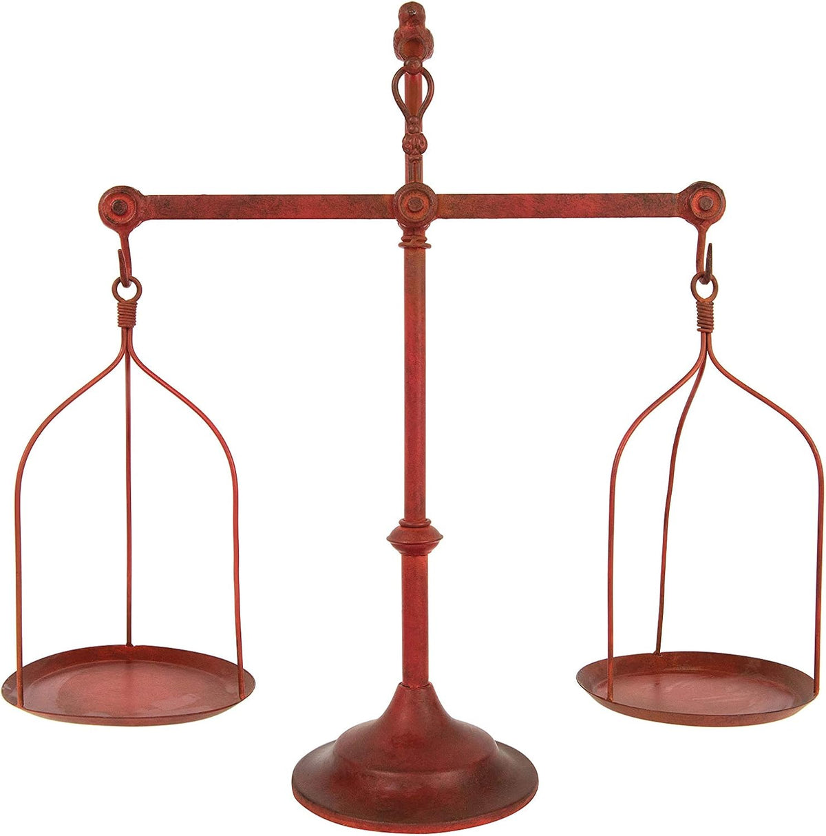 Bronze Decorative Vintage Metal Scale with Bird Finial, Pack of 2 L9973