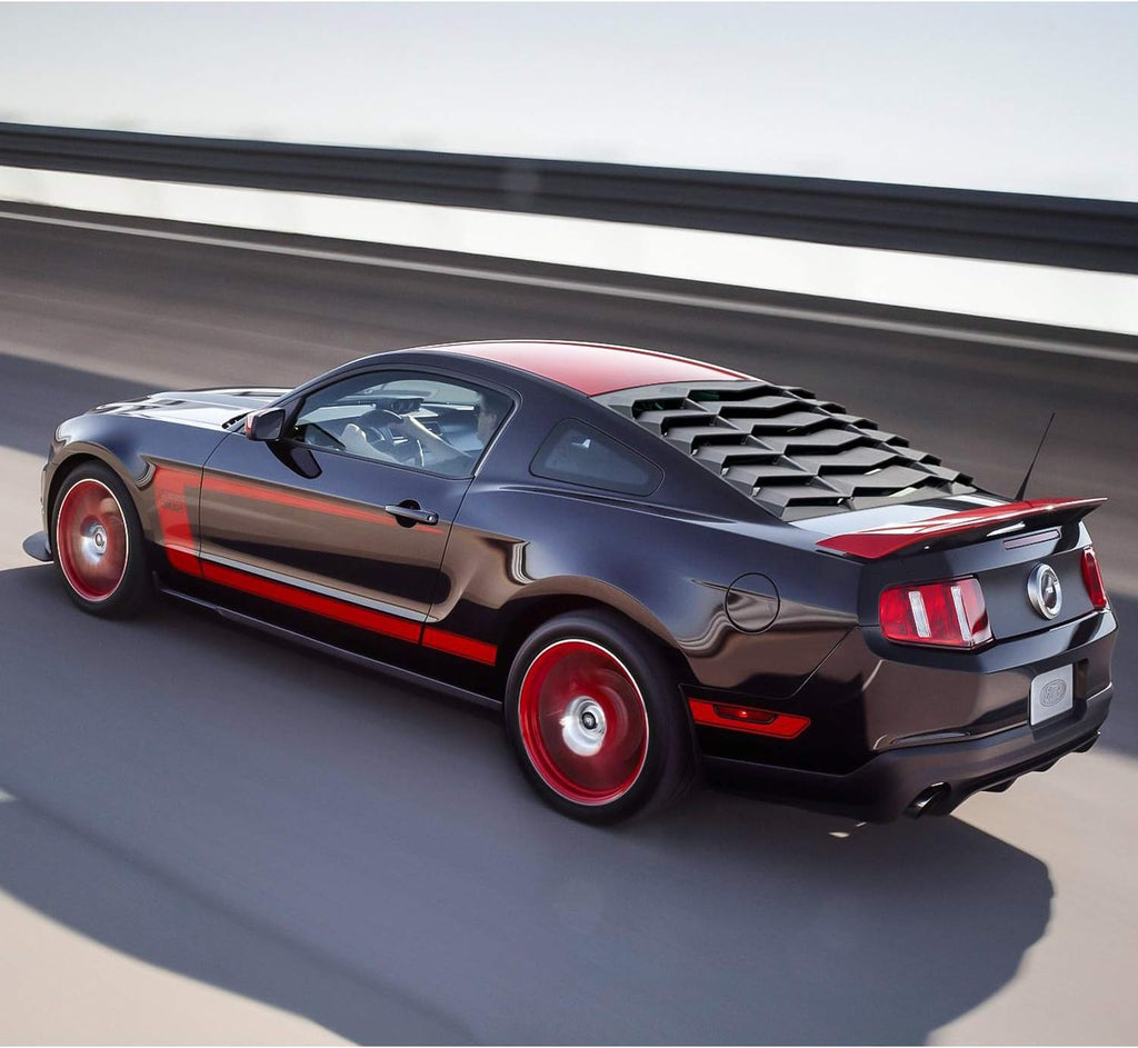 Rear Window Louver Windshield Sun Shade Cover (ABS Matte Black) J605