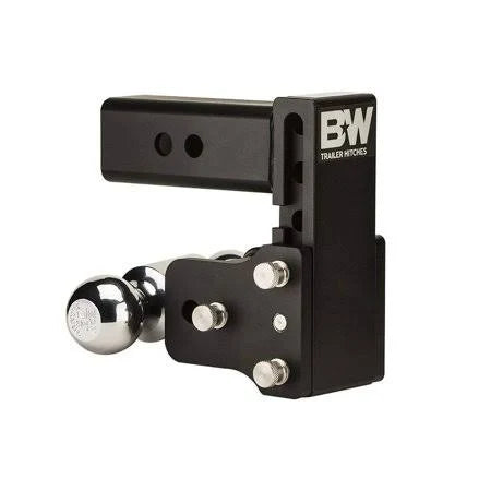 2.5 inch Shank Dual Ball Hitch Mount with 5 inch Drop, Black N919129