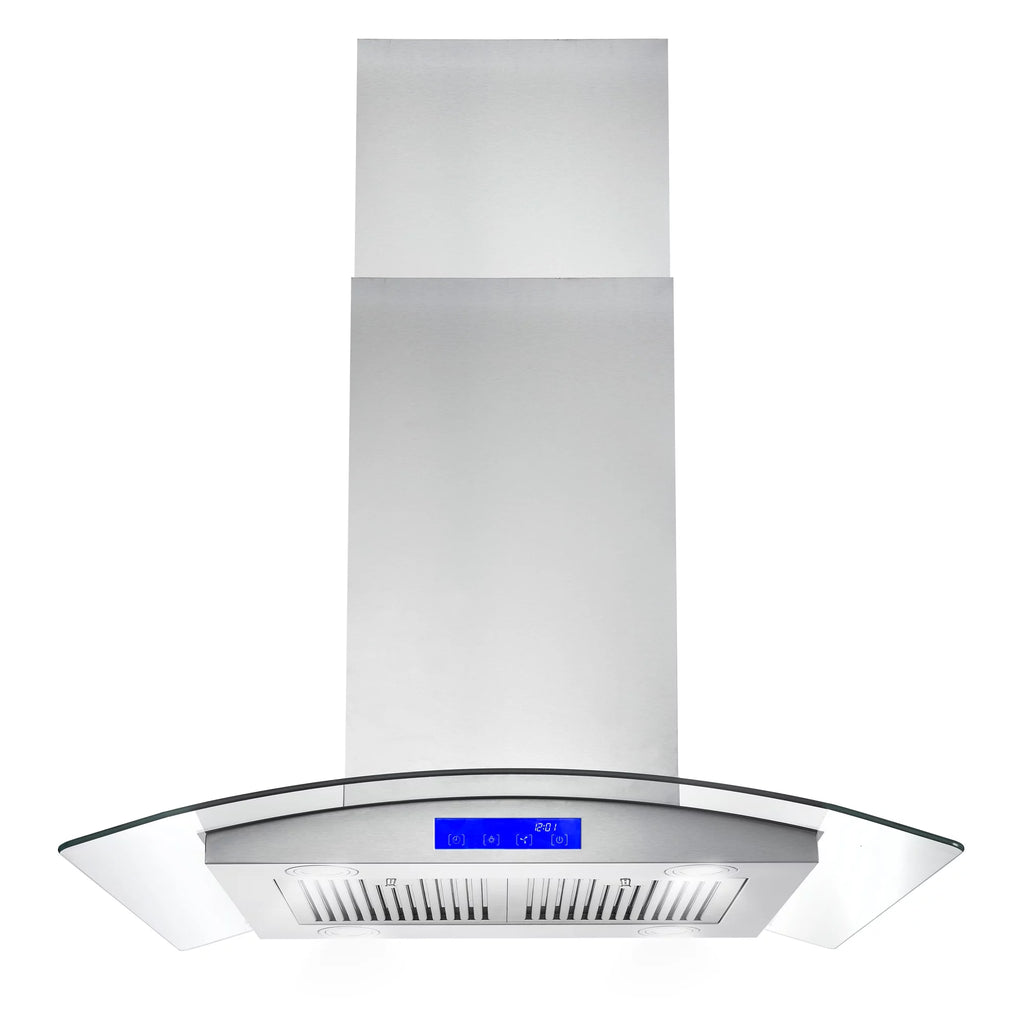 2 Piece Kitchen Appliance Package with Gas Range and Island Range Hood G451817