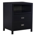 2-Drawer End Table with Shelf, Black E913291