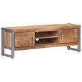 Rough Mango Wood TV Cabinet with 2 Doors and 2 Compartments H3894