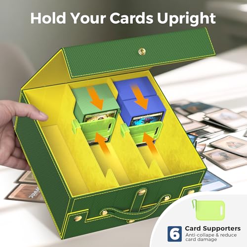 Black Grey Trading Card Storage Box with Portable Handle C514714
