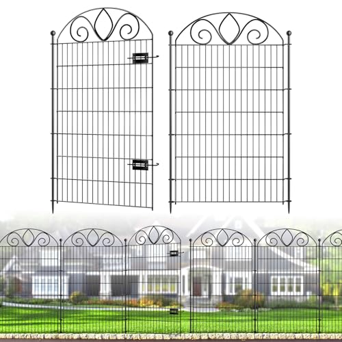 48" H x 21' L Rustproof Metal Garden Fence Panel S327