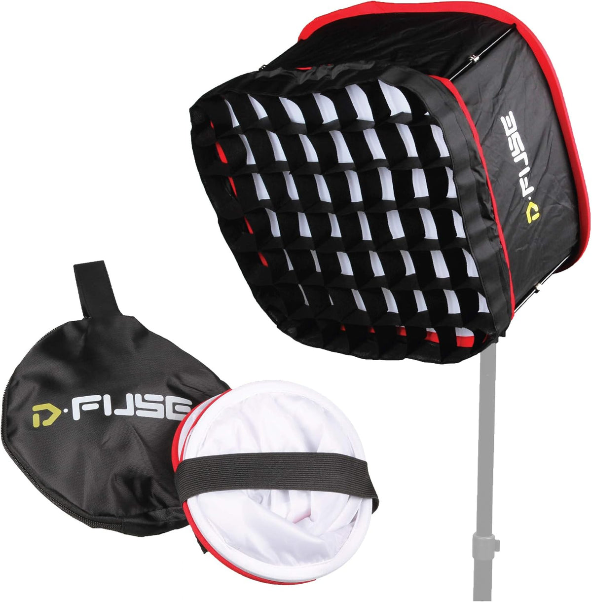 Large LED Light Panel Softbox & Softbox Grid, 12"x12" Pack of 2 H97118