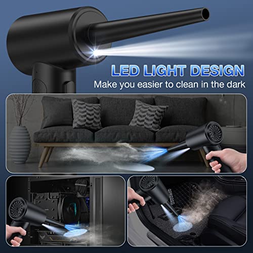 Cordless Electric Air Duster 51000RPM Rechargeable with LED Light V899