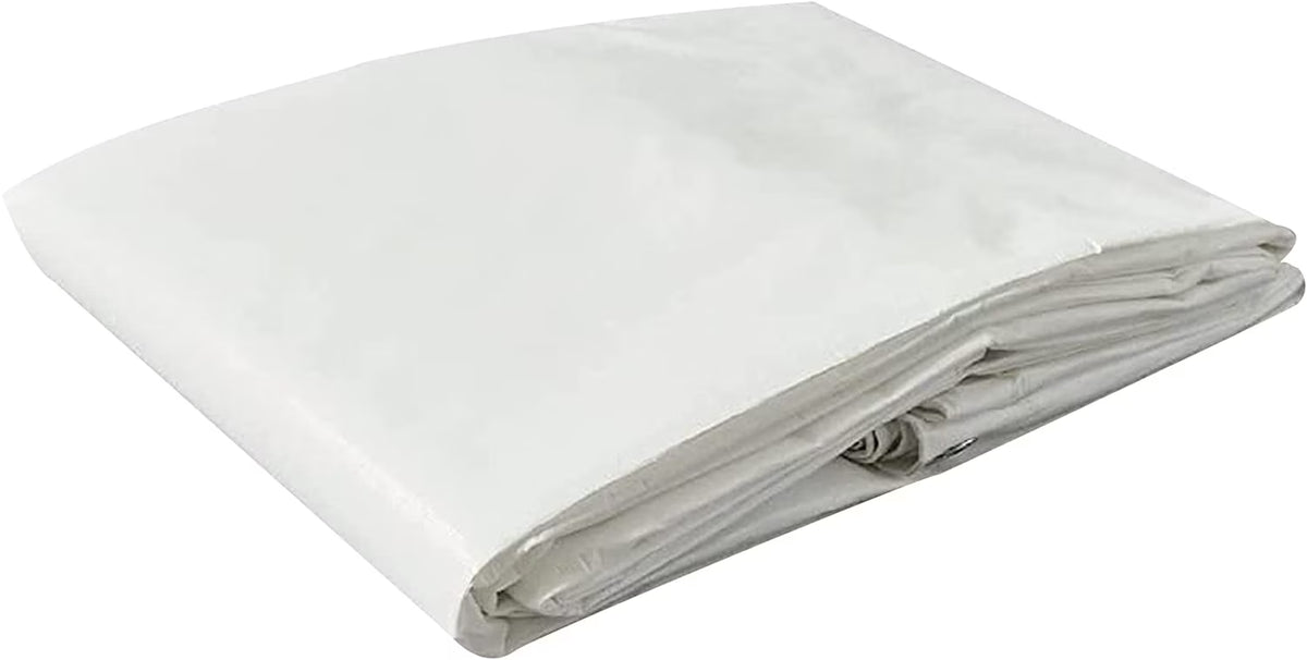 White 12 Mil Waterproof Poly Tarpaulin (6' x 8') W8980