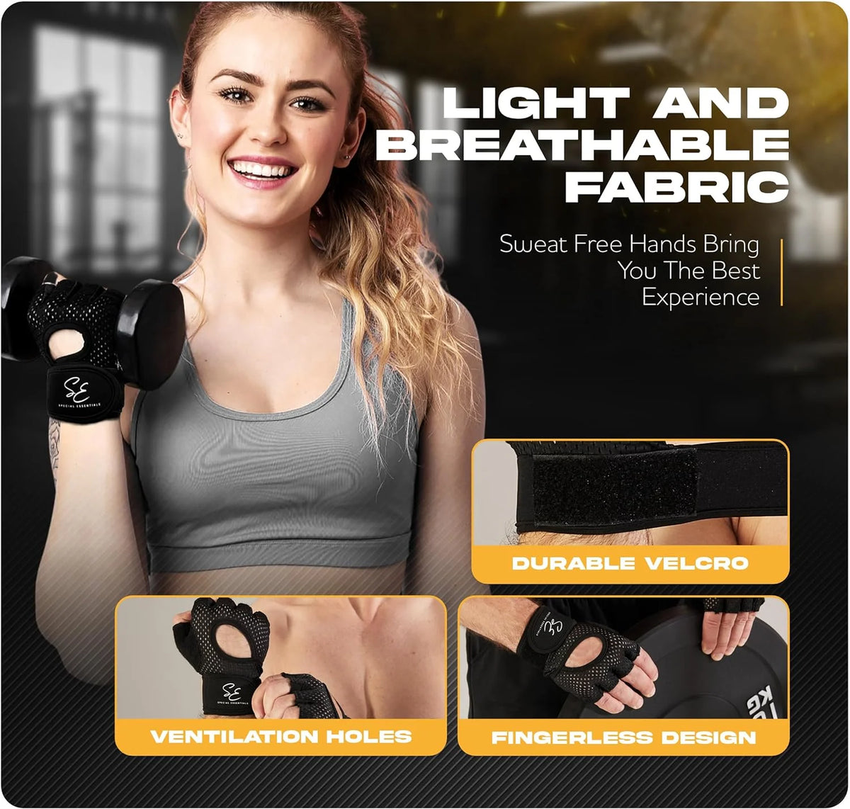 Weightlifting Gloves with Non-Slip Padding X80395
