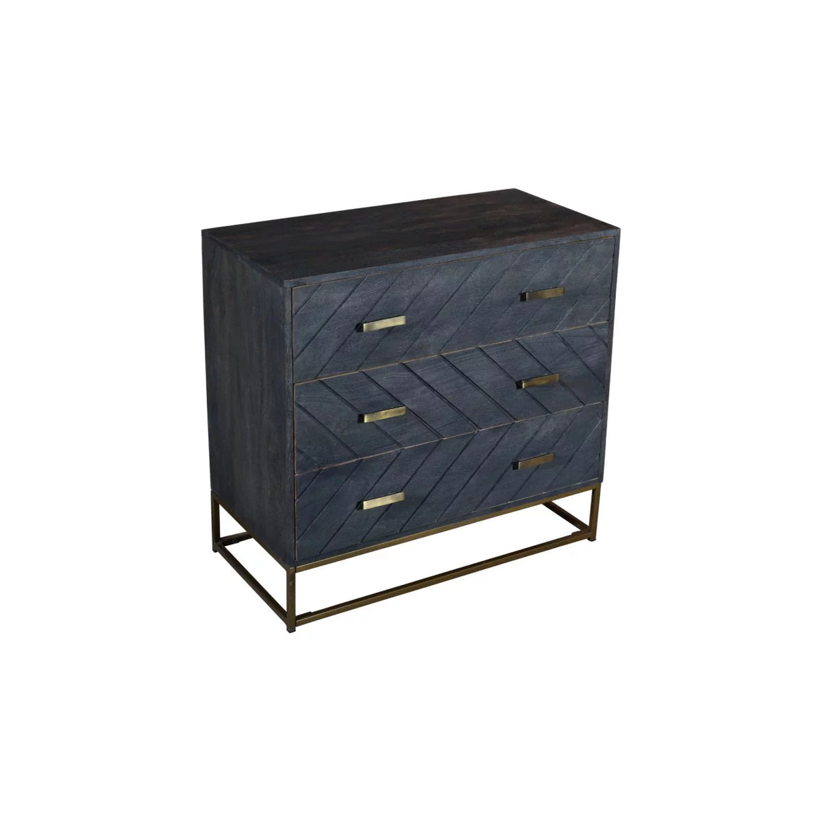 32 Inch 3 Drawer Mango Wood Dresser Chest N797