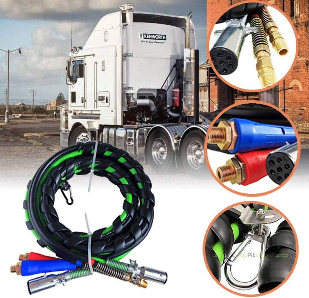 12Ft 3in1 ABS & Power Air Line Hose Assemblies for Semi Truck Trailer Tractor Q663