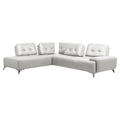 Pearl White 2-Piece Upholstered Sectional Sofa O719