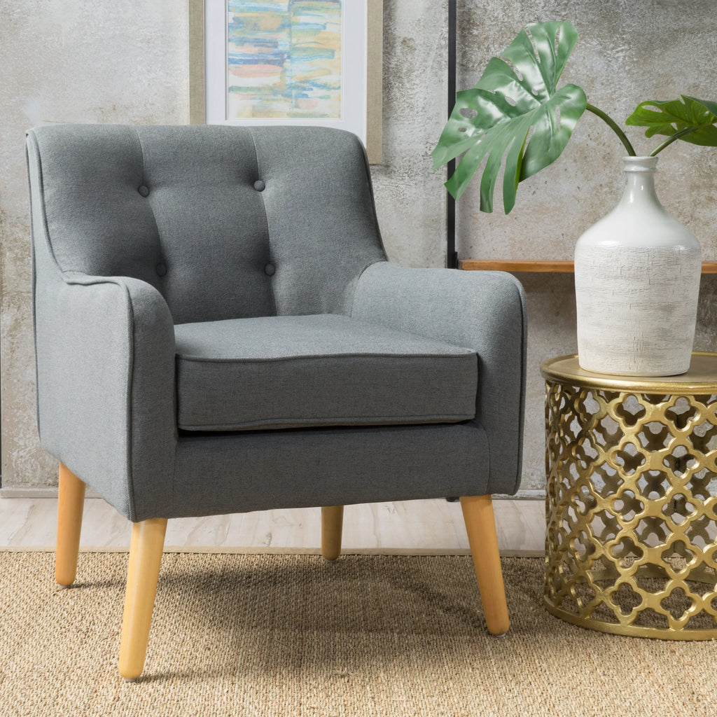 Charcoal Fabric Arm Chair S674