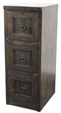 Rustic 3 Drawer File Cabinet Burnt Red J70364