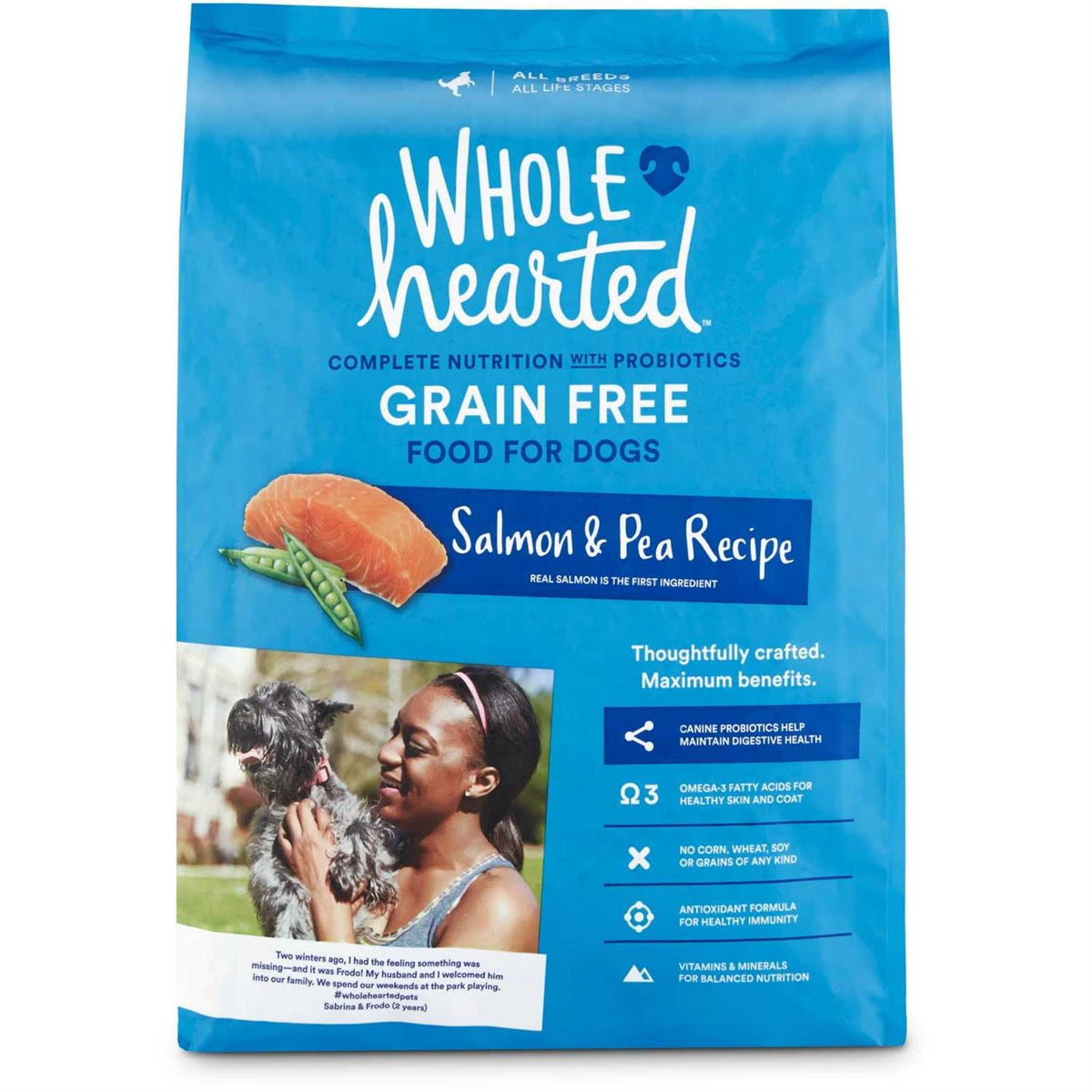 Grain Free Salmon and Pea Recipe Dry Dog Food O326