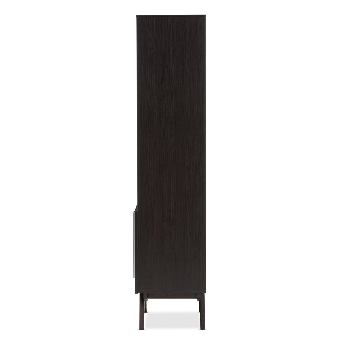 Espresso Brown Finished Wood Bookcase D7590