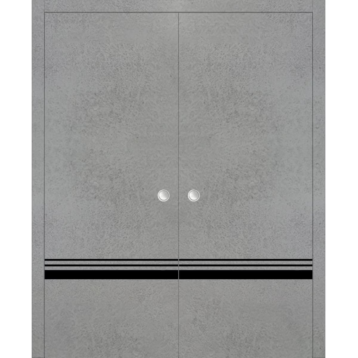 Sliding French Double Pocket Doors 36 x 80 inches Solid Wood Interior Doors E84346