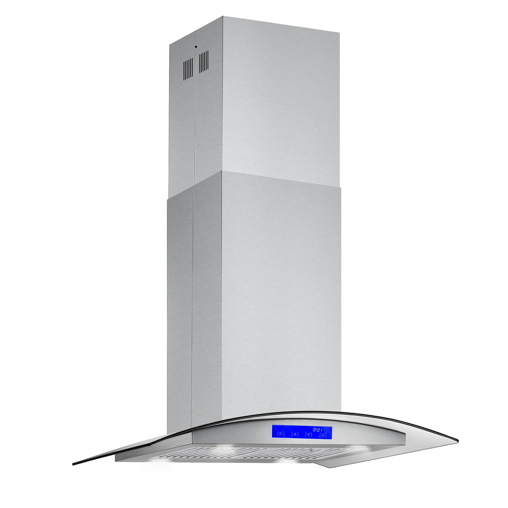 2 Piece Kitchen Appliance Package with Gas Range and Island Range Hood G451817
