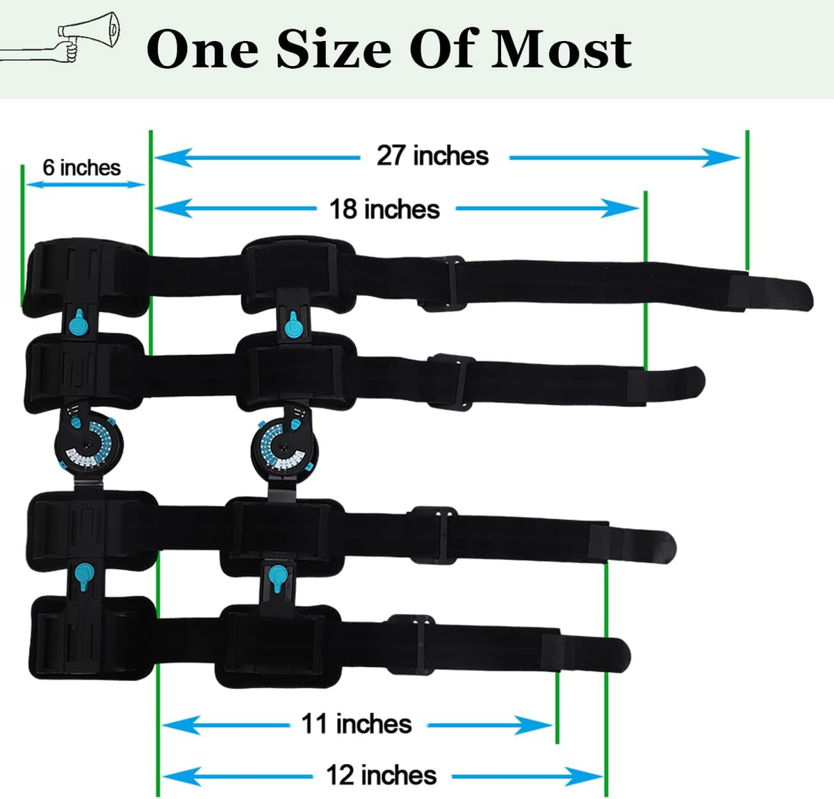 Hinged Post Op Knee Brace Adjustable ROM Leg Stabilizer V549