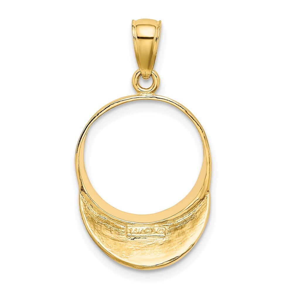 14k Yellow Gold Tennis Visor Pendant V3457
