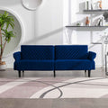 Convertible Futon Sofa Bed Blue W116