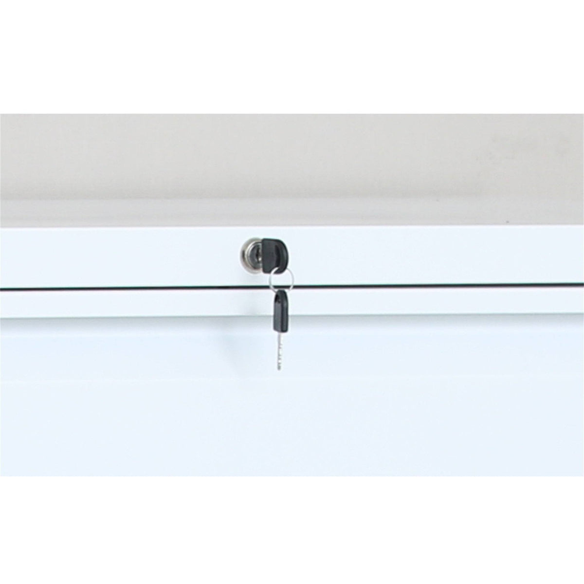 White 2-Drawer Lateral File Cabinet with Lock F35685