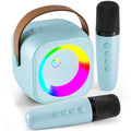 Portable Bluetooth Karaoke Speaker with 2 Wireless Microphones and Party Lights J490
