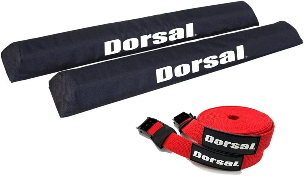 Red 28 Inch Roof Rack Pads with 15 ft Straps, Pack of 2 Z118477