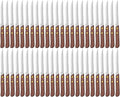 4-1/2-Inch Stainless Steel Serrated-Edge Steak Knives with Wooden Handles K535