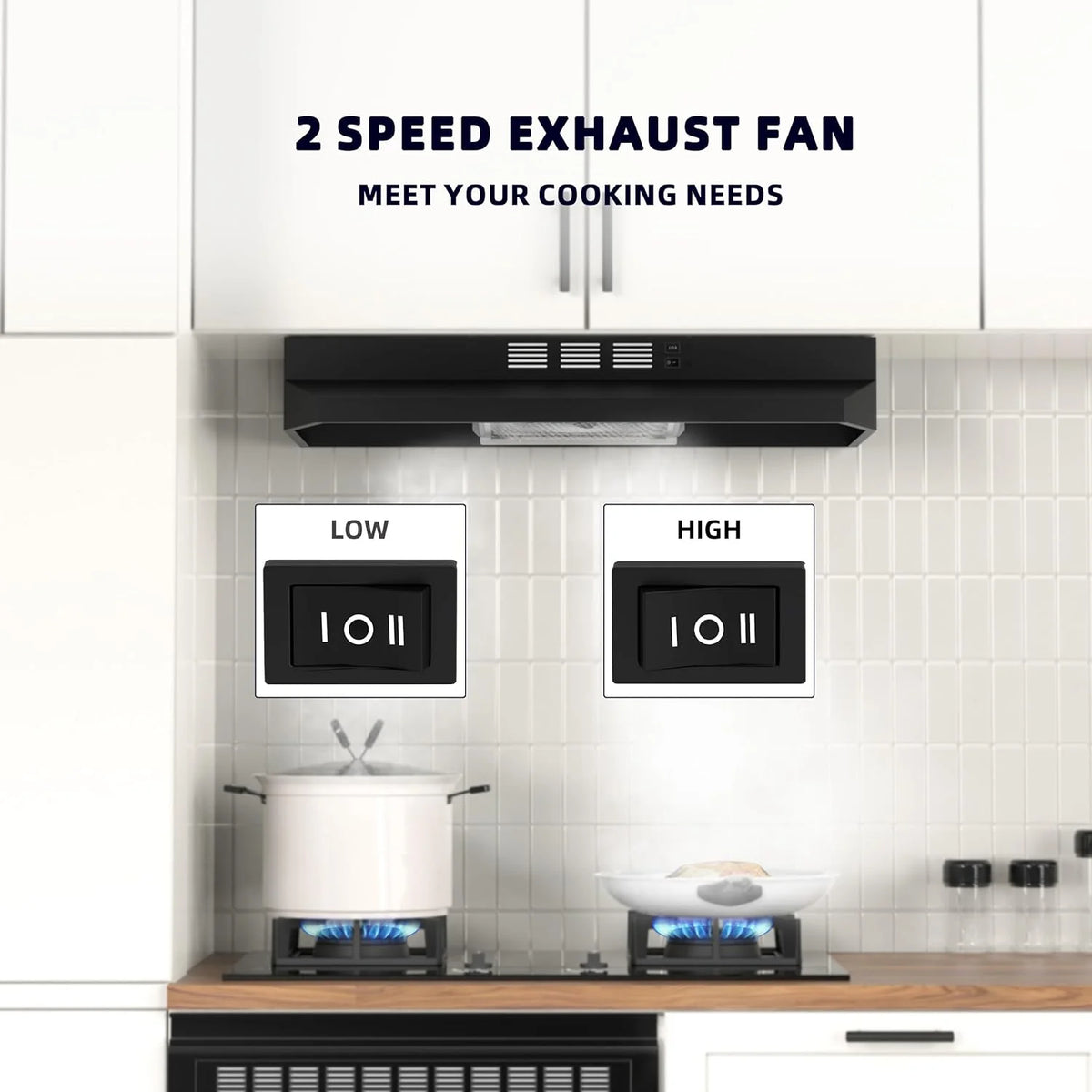 Black 30 inch Under Cabinet Range Hood with 300 CFM Y622000