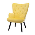 Yellow Velvet Accent Chair F382893