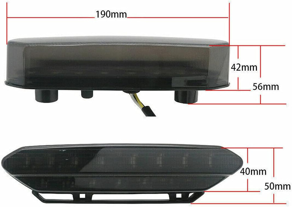 Smoked Lens LED Tail Light Brake Assembly Pack of 2 T824081