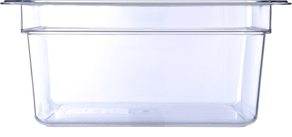 Polycarbonate Half-Size Food Pan, 7.7 qt, Clear, Case of 6 H3433