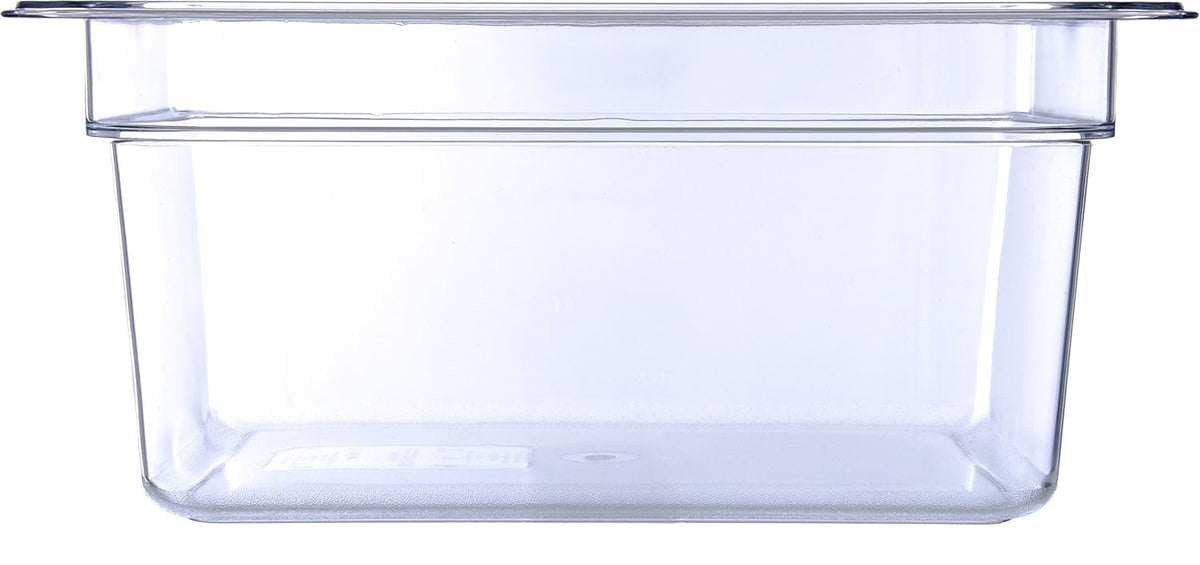 Polycarbonate Half-Size Food Pan, 7.7 qt, Clear, Case of 6 H3433