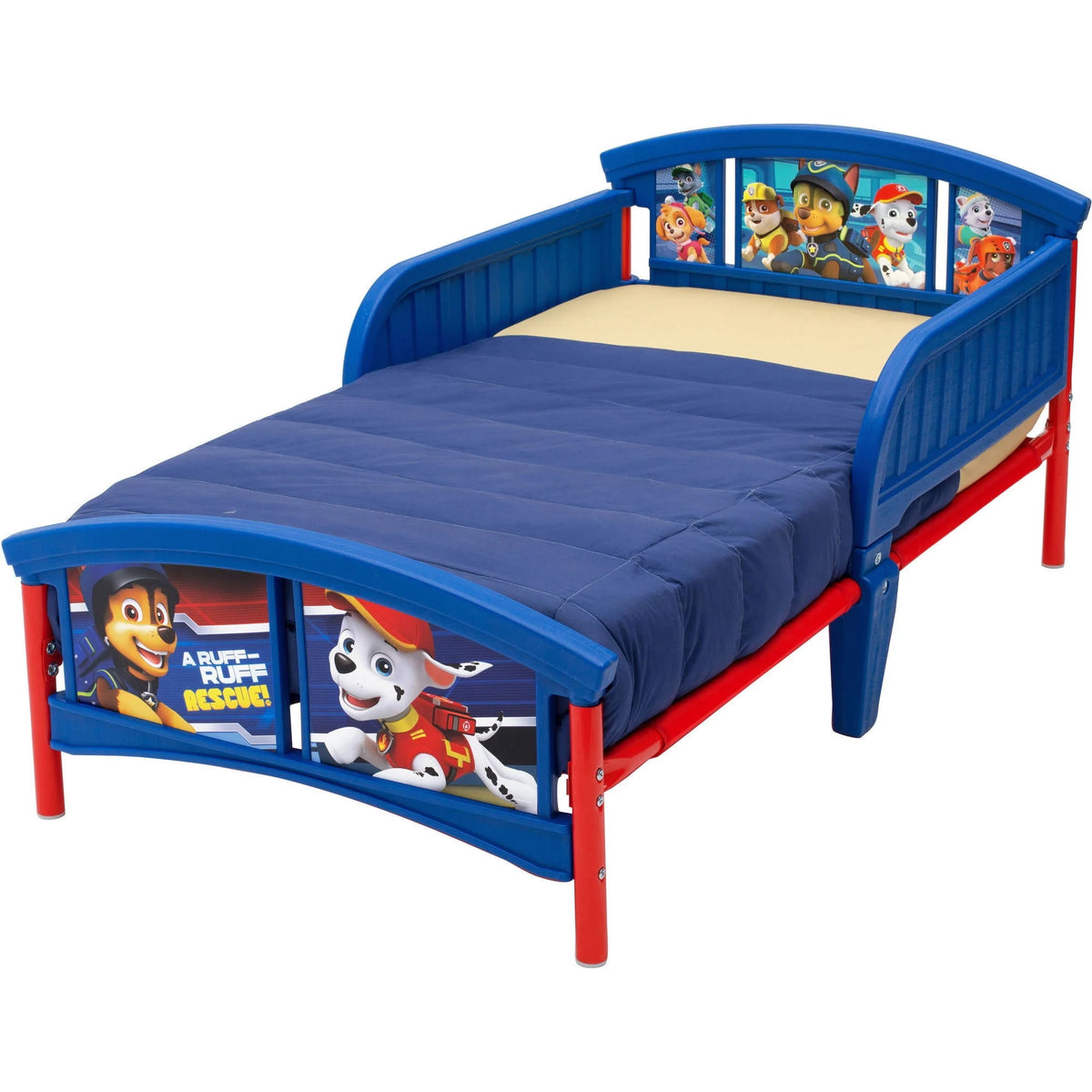 Blue Plastic Toddler Bed D853