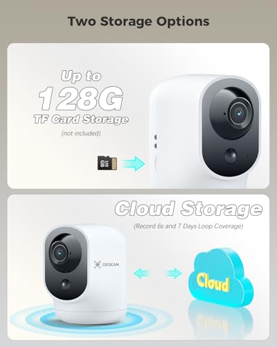 2K Indoor Pan/Tilt Security Camera with 5200mAh Battery G569034