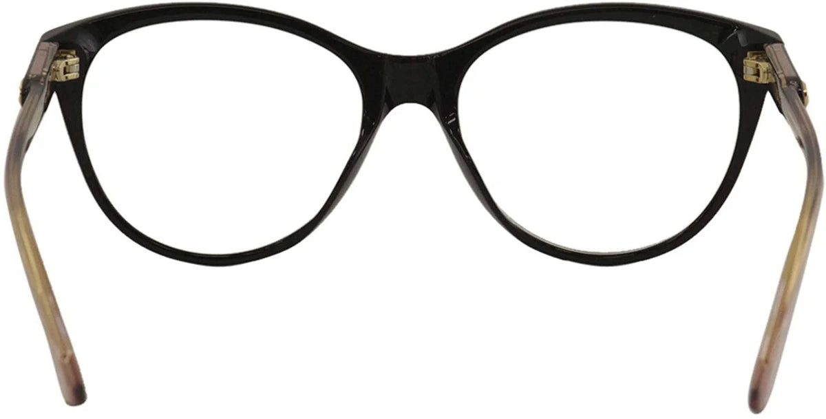 Black Pink Round Oval Women's Eyeglasses V534646
