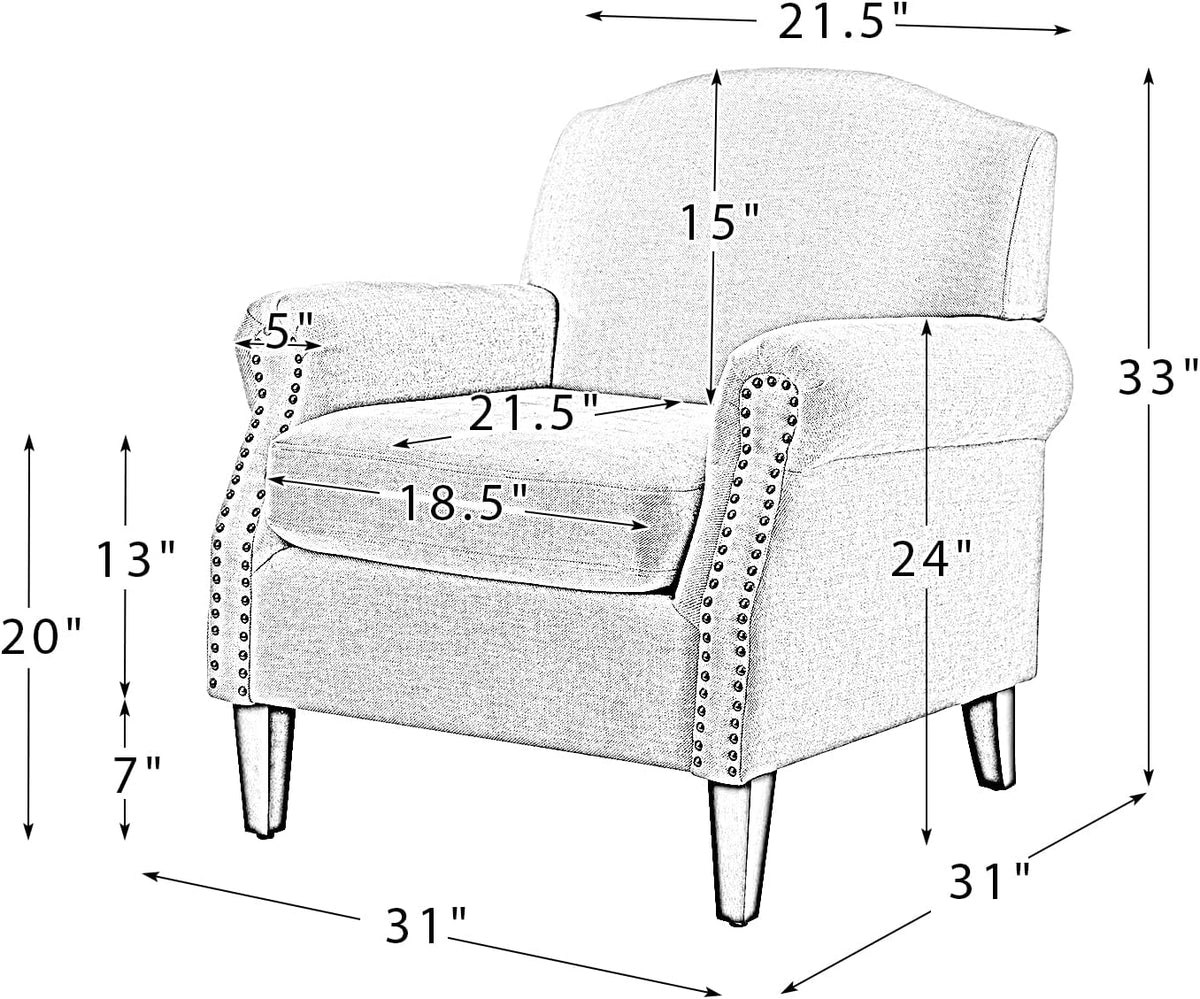 Accent Chair Set Of 2 with Removable Cushion F34940