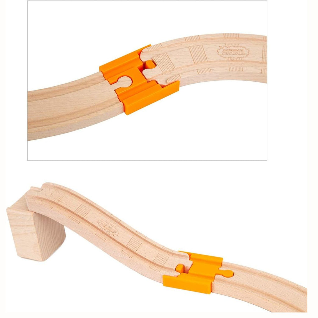 8 Pcs Wooden Train Track Adapter Pack D45482