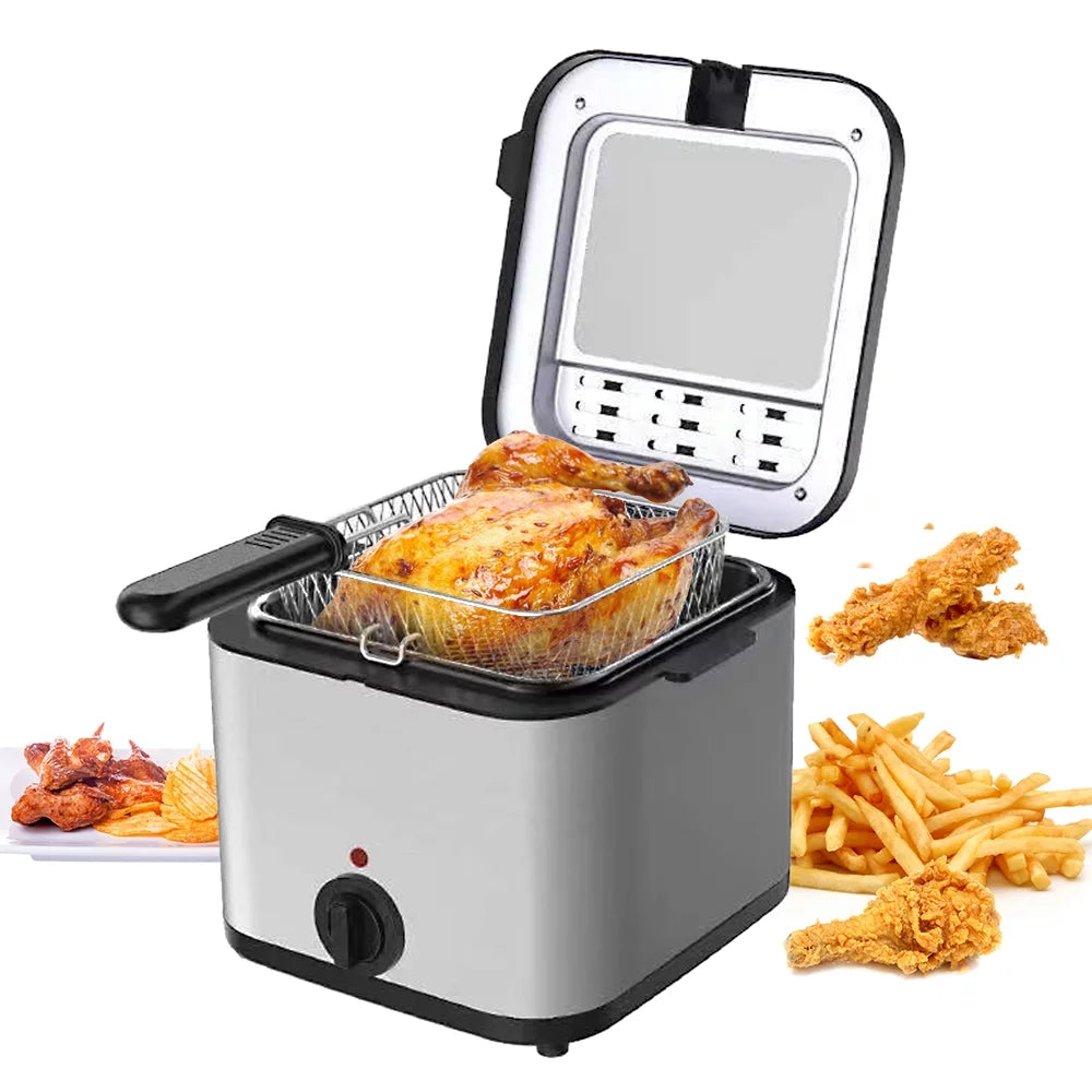 2.5L 1000W Stainless Steel Electric Fryer O521