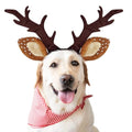 Dog Cat Christmas Reindeer Antlers Headband Adjustable Pet Costume K77784