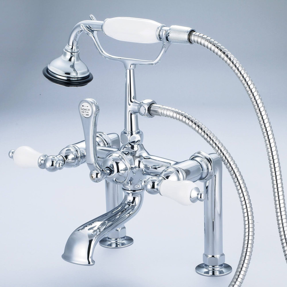 Chrome Tub Faucet with Handheld Shower X257577