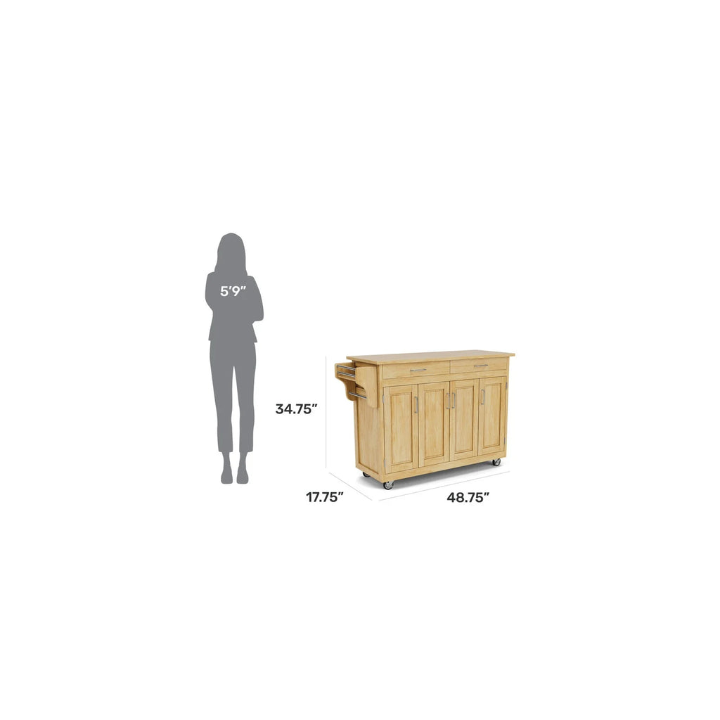 Wood Rolling Kitchen Cart F805
