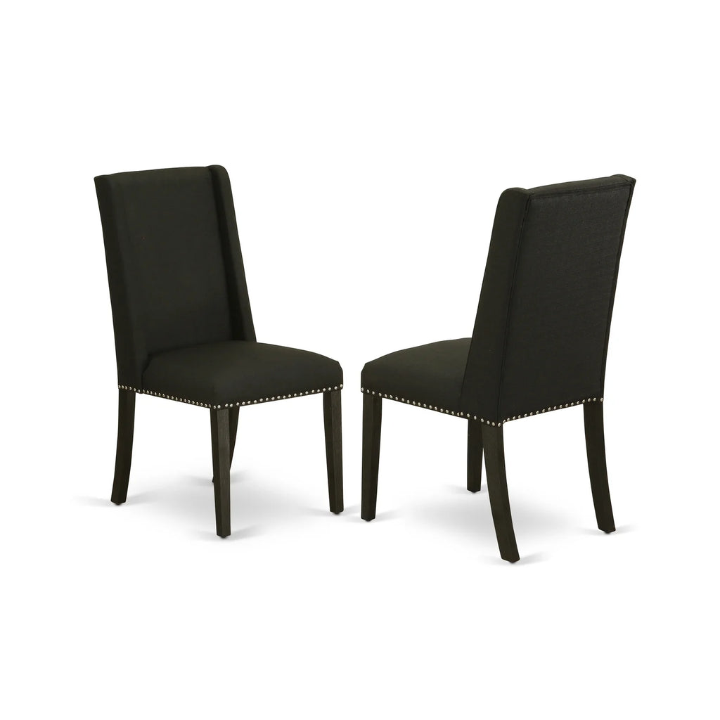 7-Piece Solid Wood Dinette Set with 6 Parson Chairs and Dining Table X7669