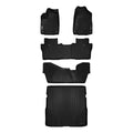 Black 3 Row Floor Mats and Cargo Liner for Honda Pilot J46946